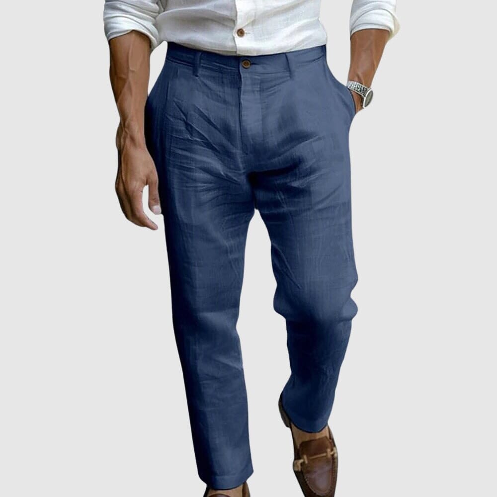 Men's Lightweight Summer Trousers - Blue