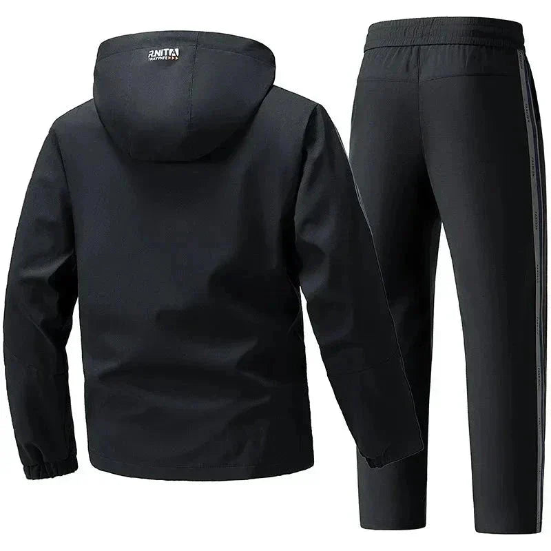 Men's Warm Hooded Tracksuit Set for Winter