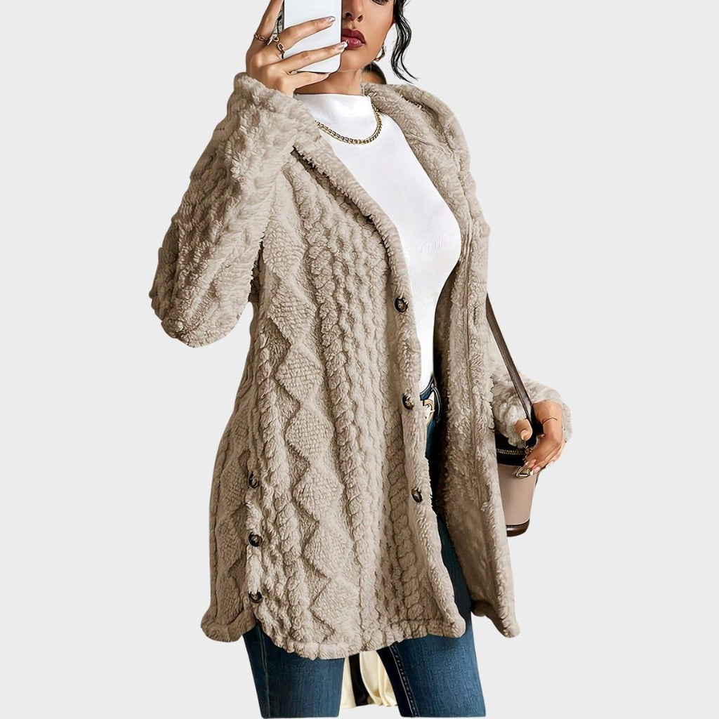 Women's Fleece Oversized Hooded Cardigan