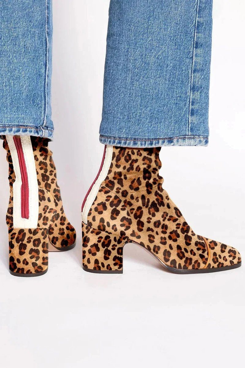 Women's Suede Block Heel Ankle Boots