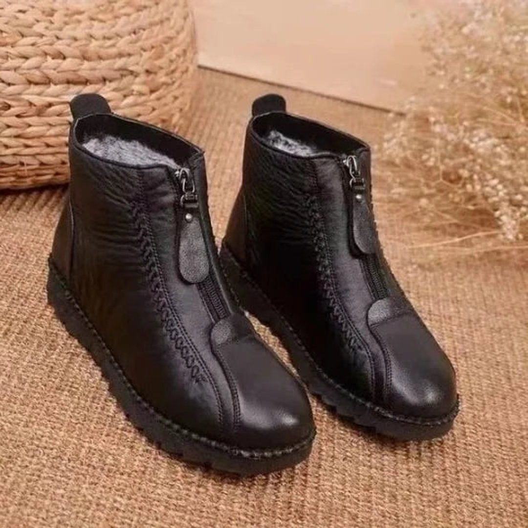 Women's Fleece-Lined Zip-Up Ankle Boots