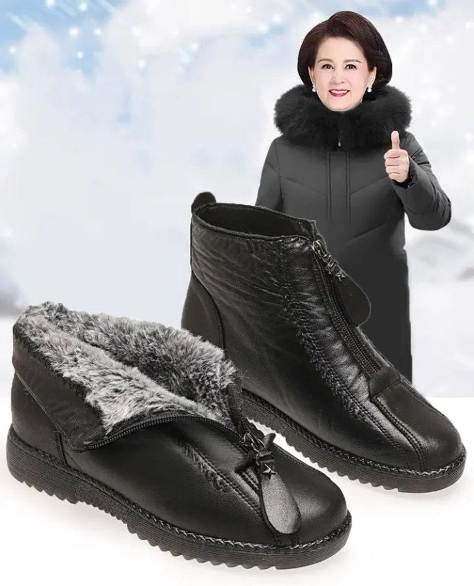 Women's Fleece-Lined Zip-Up Ankle Boots