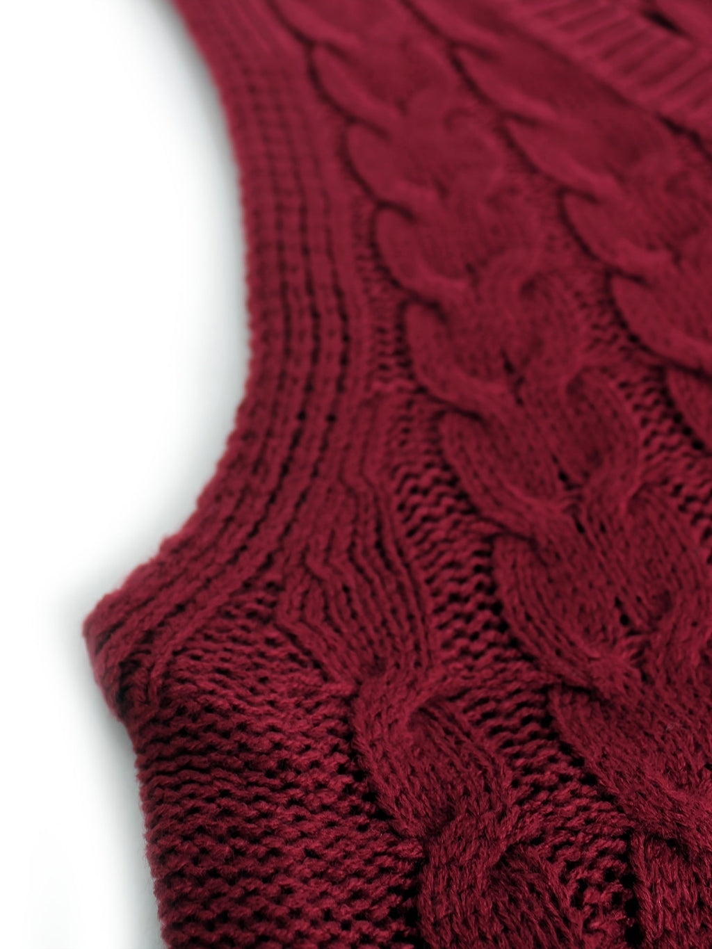 Women's Cable-Knit V-Neck Sweater Vest