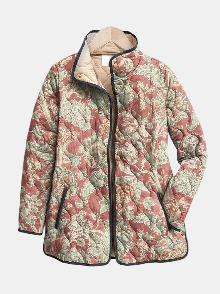 Women's Insulated Vintage Floral Quilted Jacket