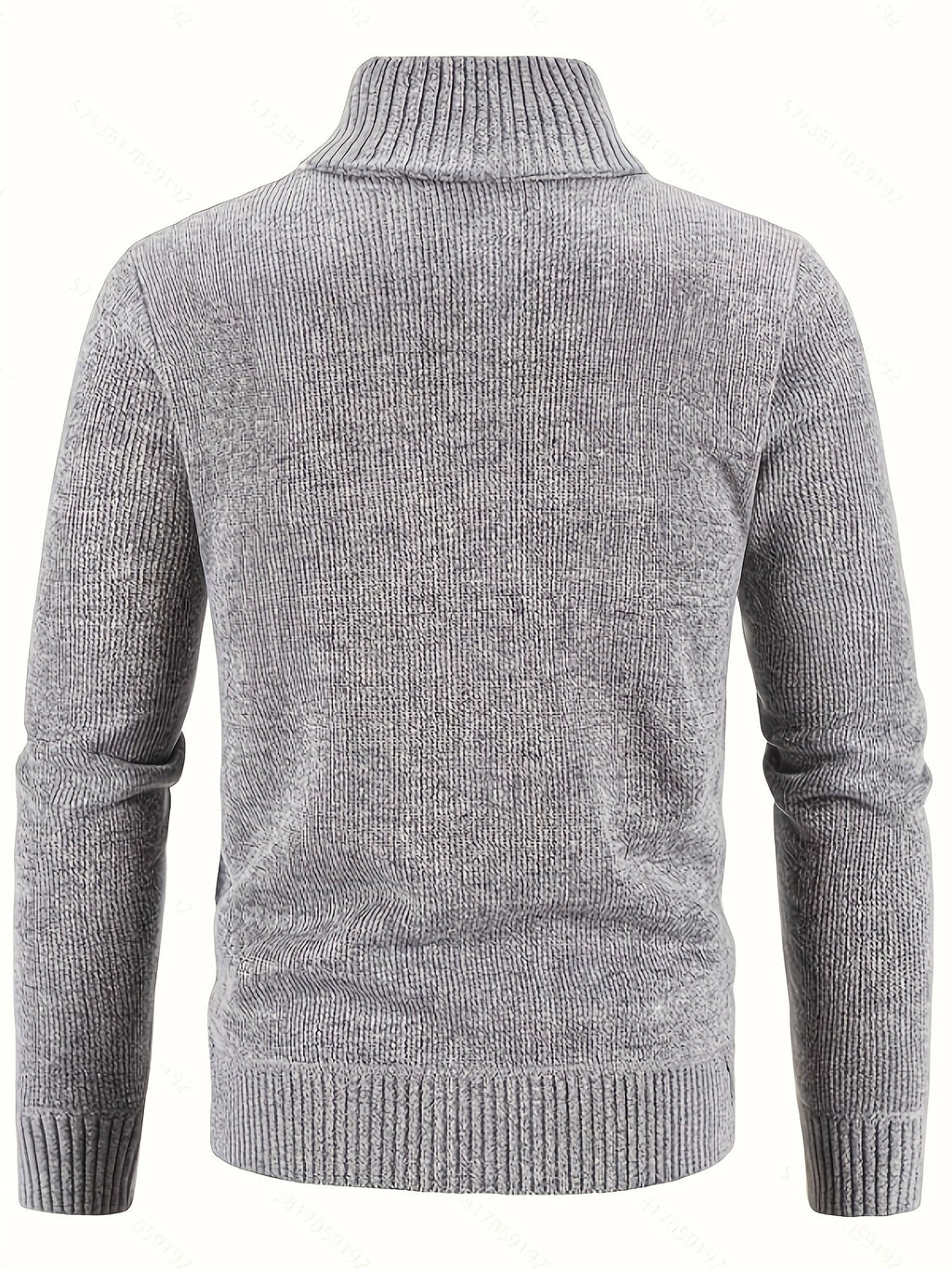 Men's Cable-Knit Stand Collar Full-Zip Cardigan