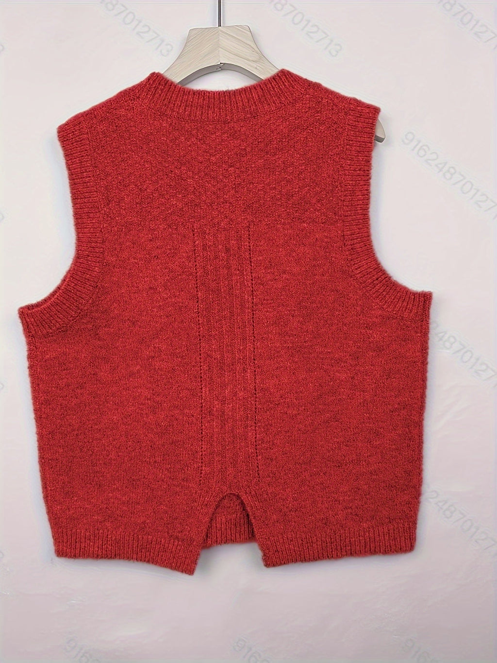Women's Cable-Knit Round-Neck Sweater Vest