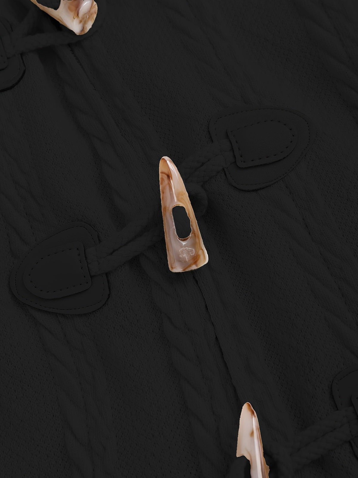 Women's Fur-Trimmed Hood Toggle Longline Coat