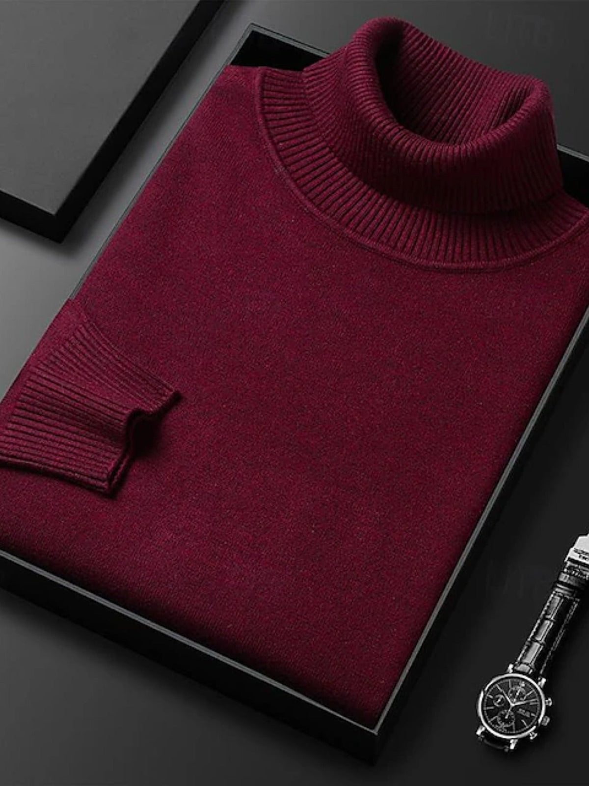 Men's High Neck Tailored Turtleneck Sweater