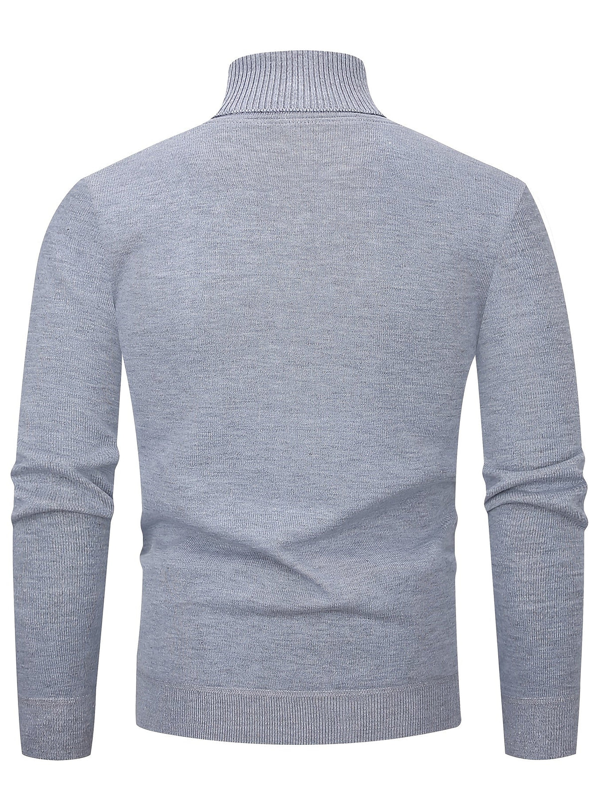 Men's Lined Roll Neck Pullover Sweater