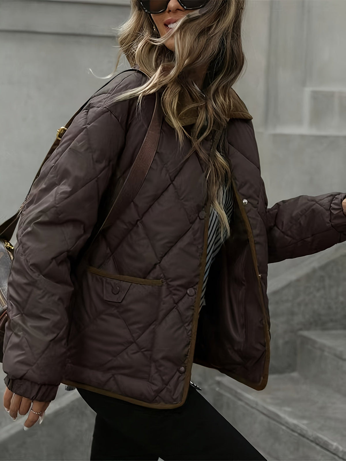 Women's Diamond-Quilted Padded Jacket