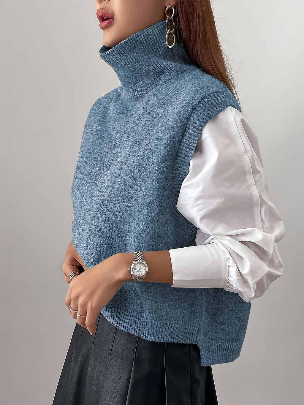 Women's High-Neck Sweater Vest