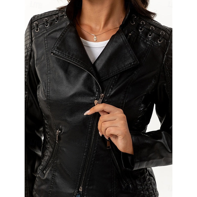Women's Sleek Tailored Biker Jacket