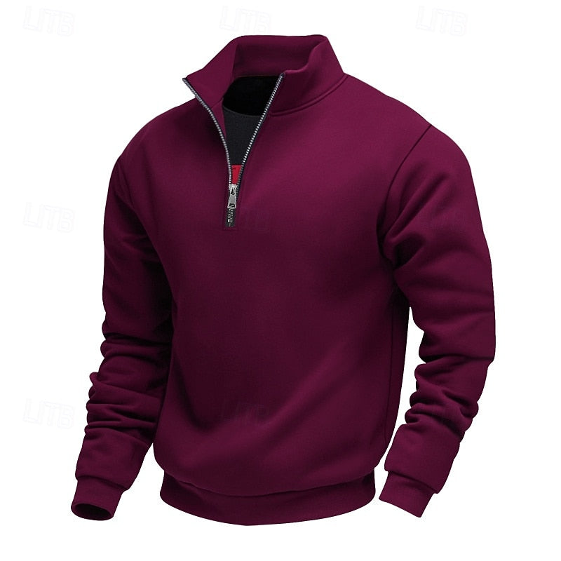 Women's Classic Quarter-Zip Relaxed Pullover Sweatshirt
