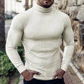 Men's Lightweight Ribbed Turtleneck Sweater - White