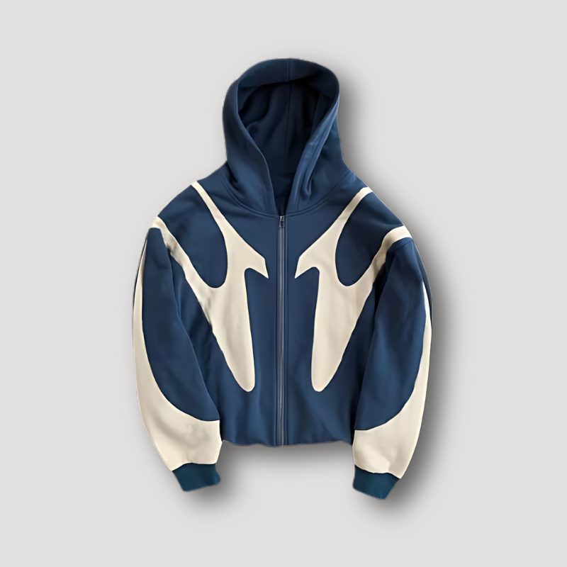 Men's Printed Zip-Up Hoodie