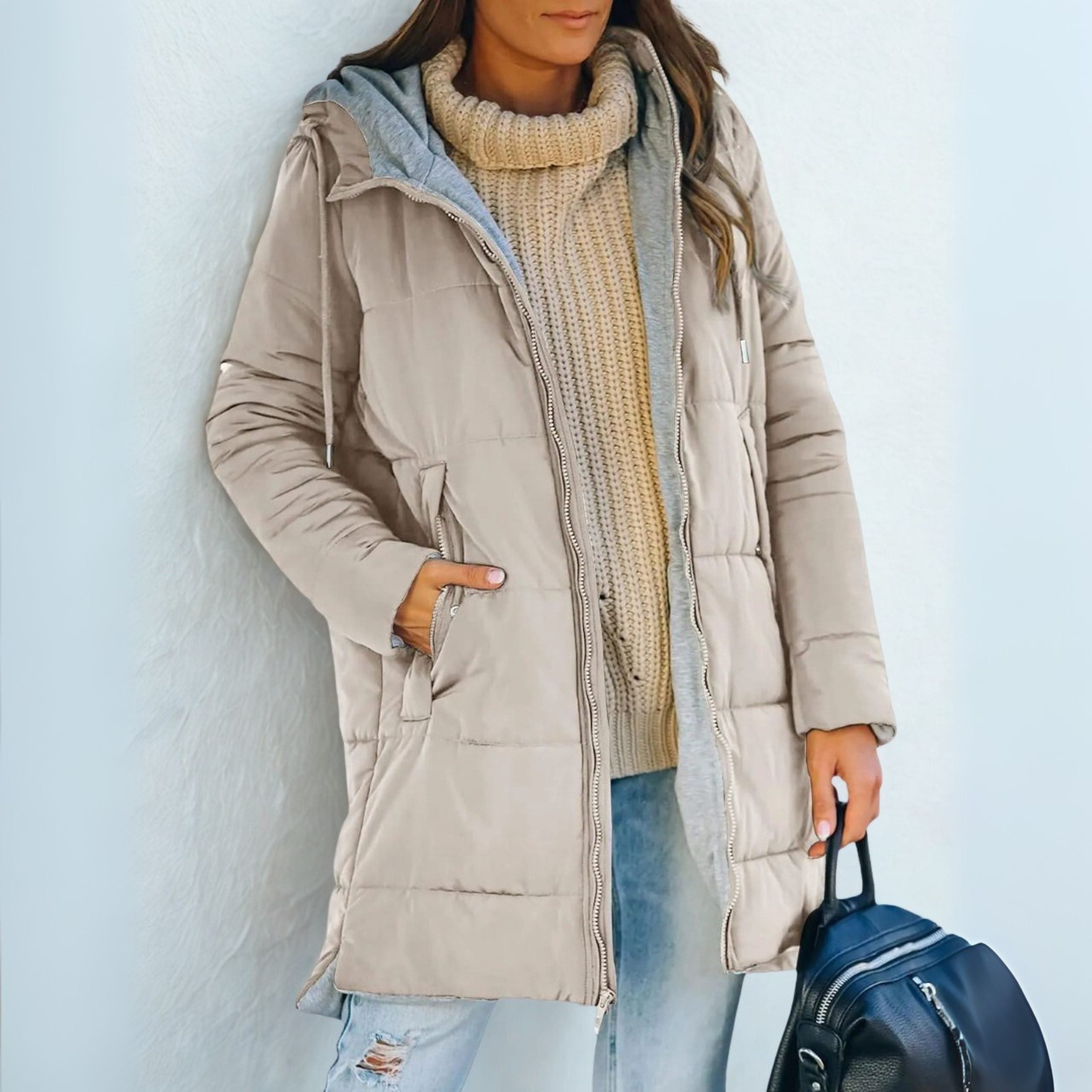 Women's Hooded Long Puffer Jacket