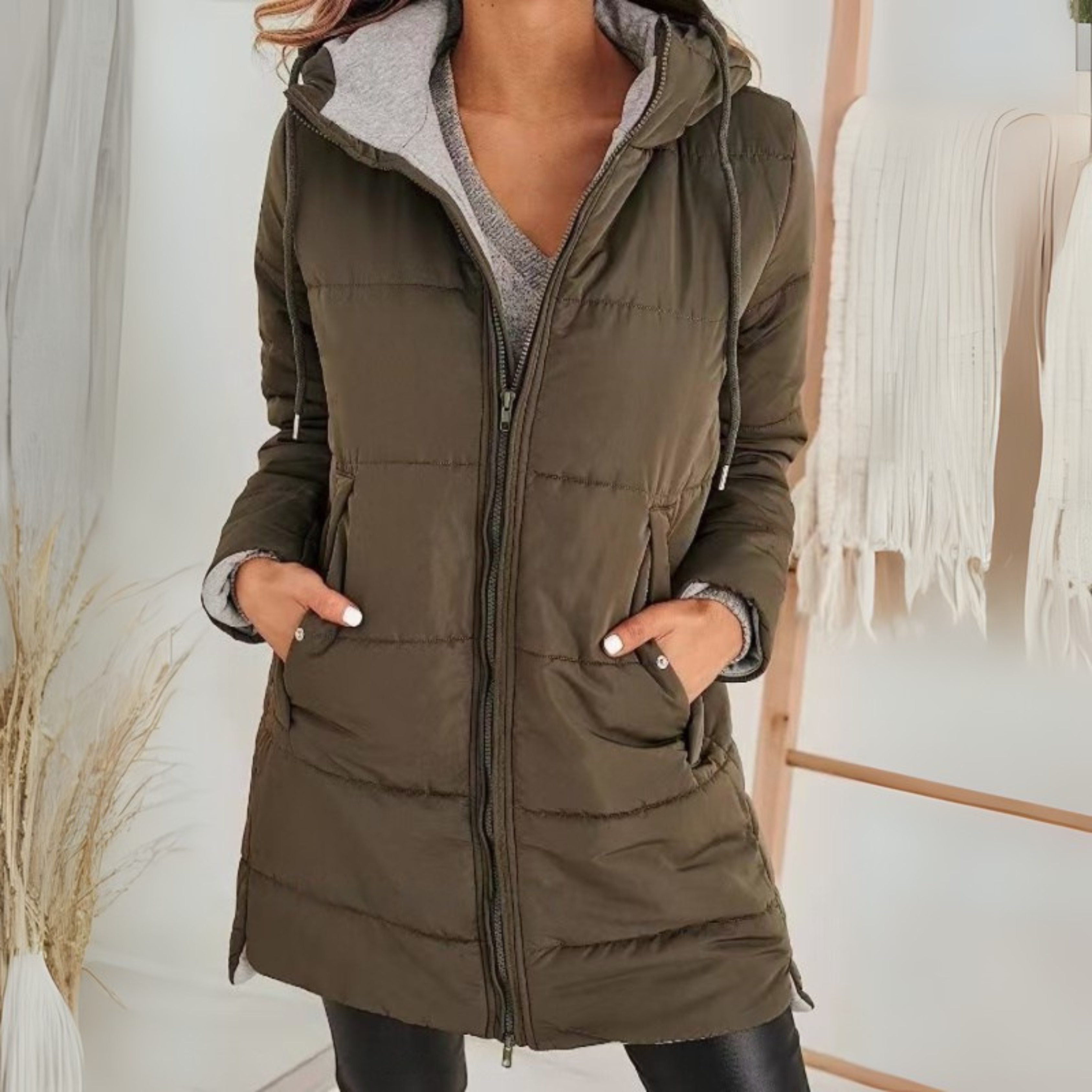 Women's Hooded Long Puffer Jacket