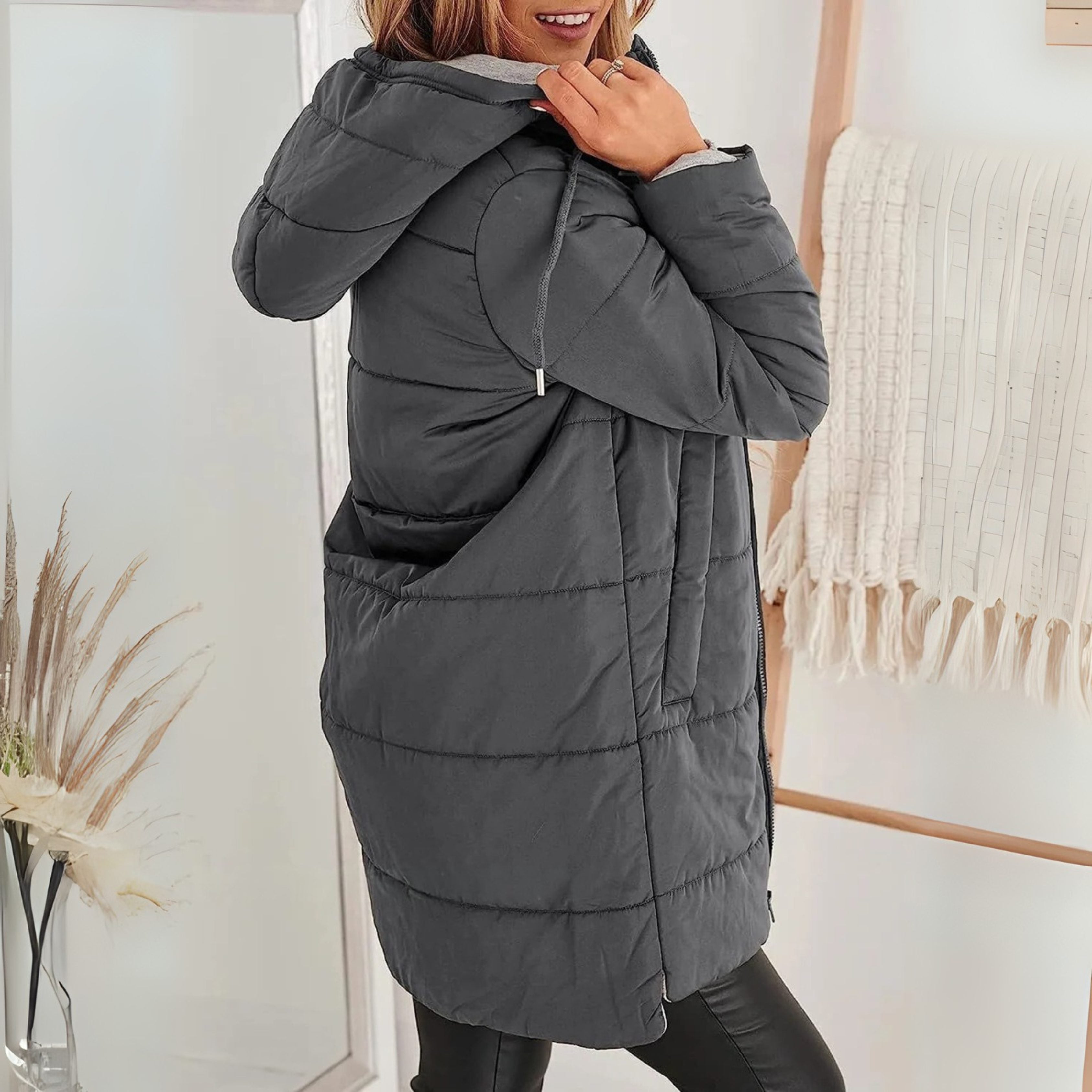 Women's Hooded Long Puffer Jacket