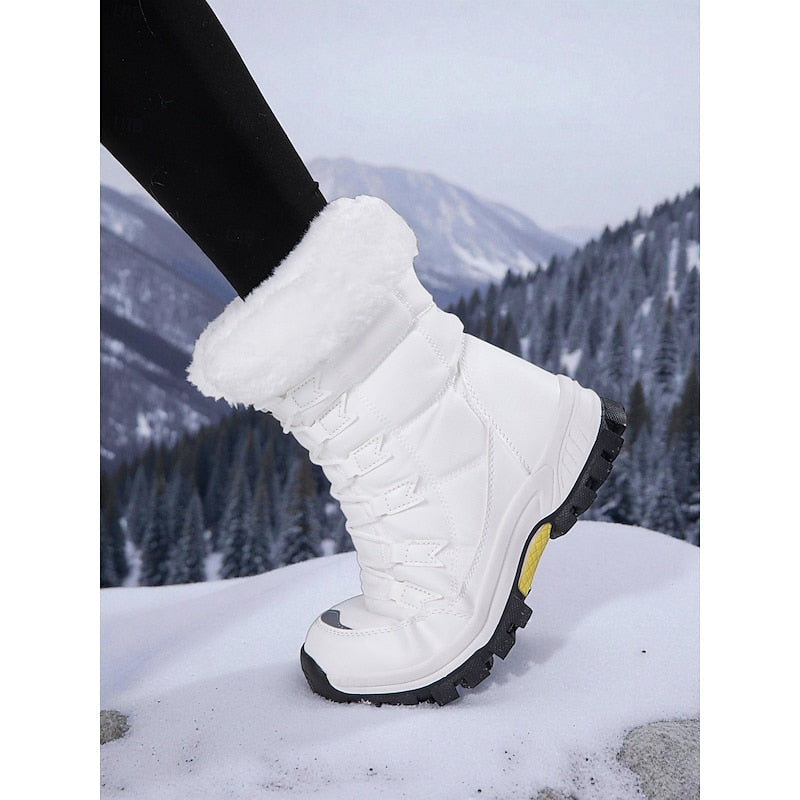 Women's Lace-Up Winter Boots with Grip Sole