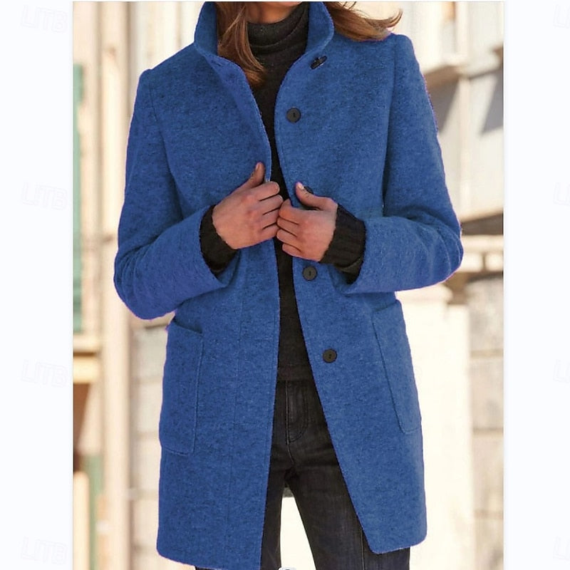 Women's Tailored Stand Collar Winter Coat