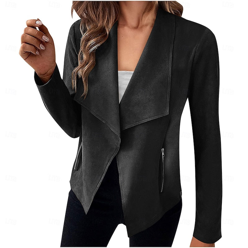 Women's Draped Open-Front Lightweight Jacket