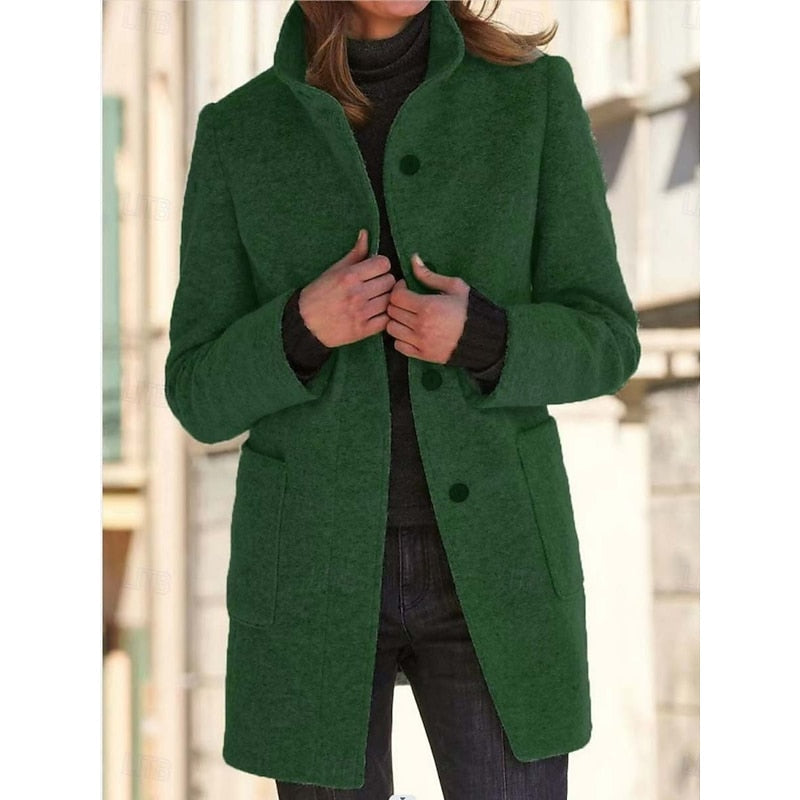 Women's Tailored Stand Collar Winter Coat