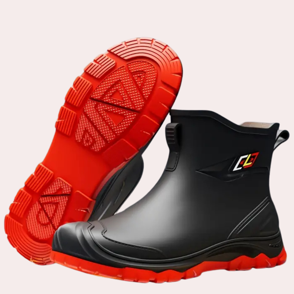 Men's Reinforced Toe Work Boots with Grip Sole