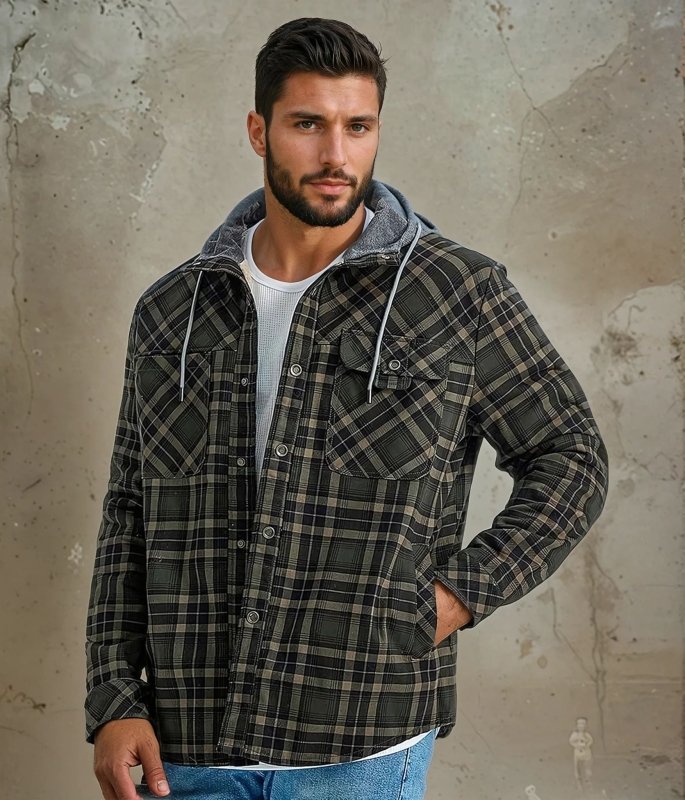 Men's Printed Fleece-Lined Jacket