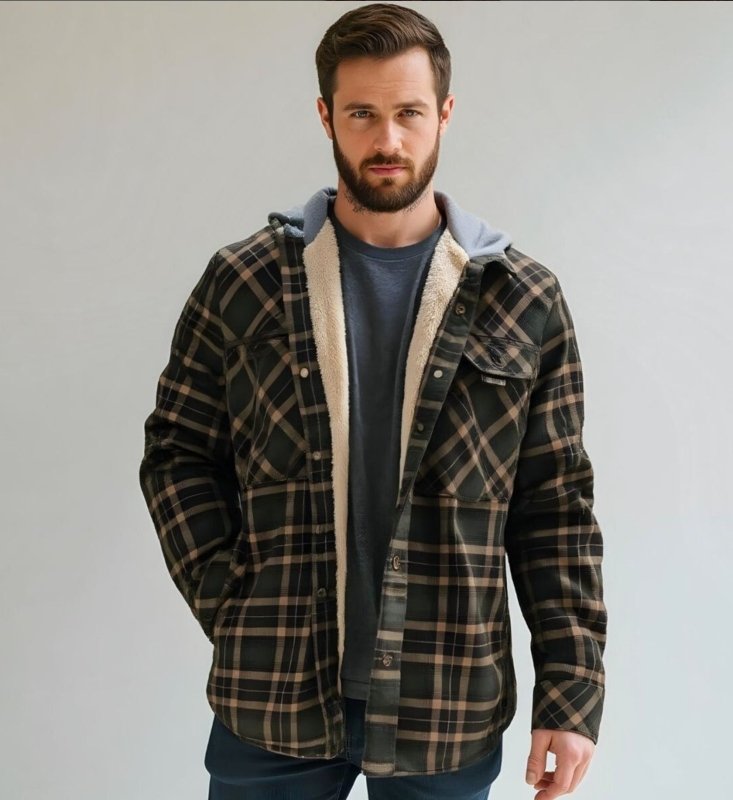 Men's Printed Fleece-Lined Jacket
