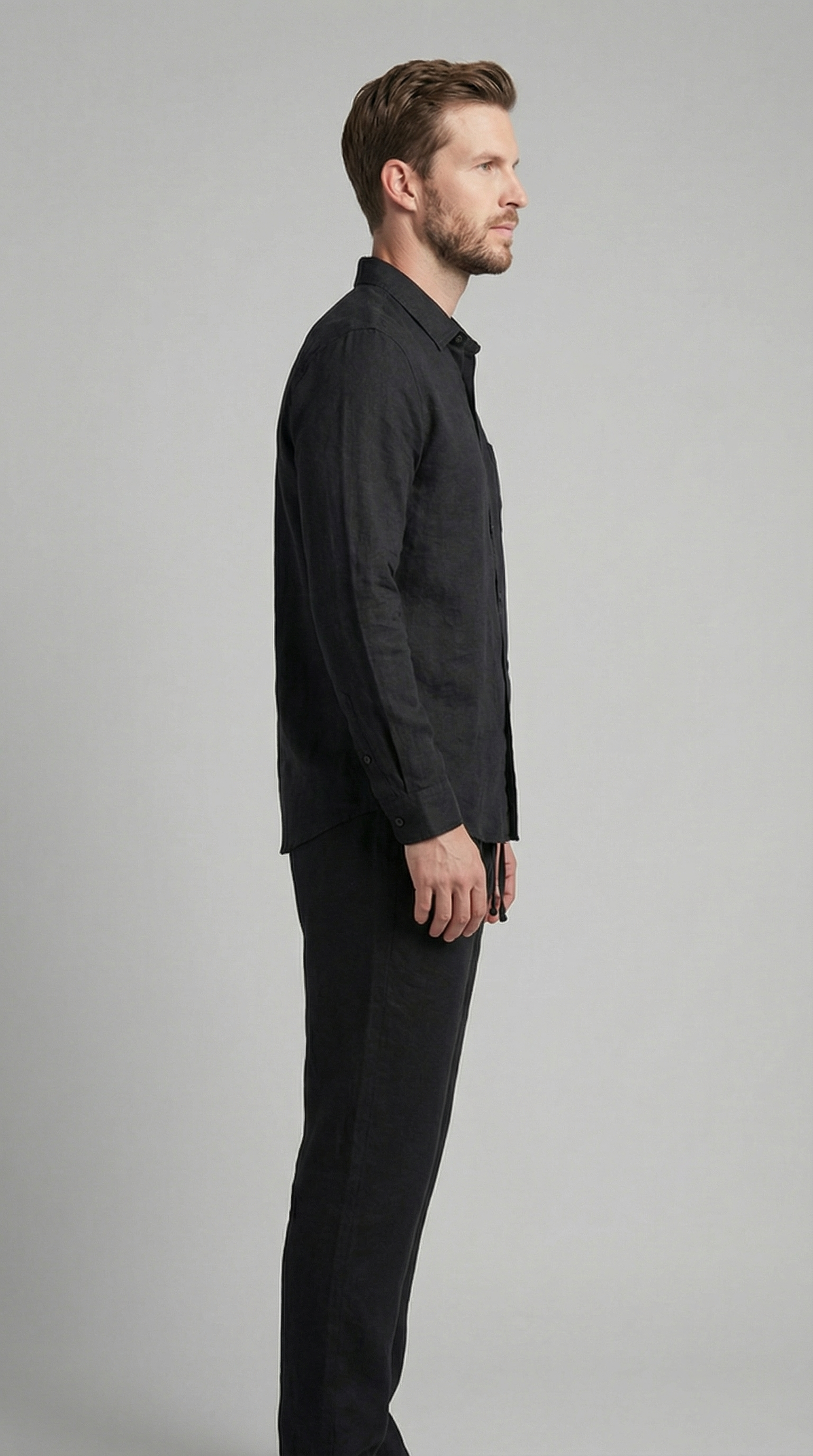 Men's Relaxed Linen Shirt Trouser Set