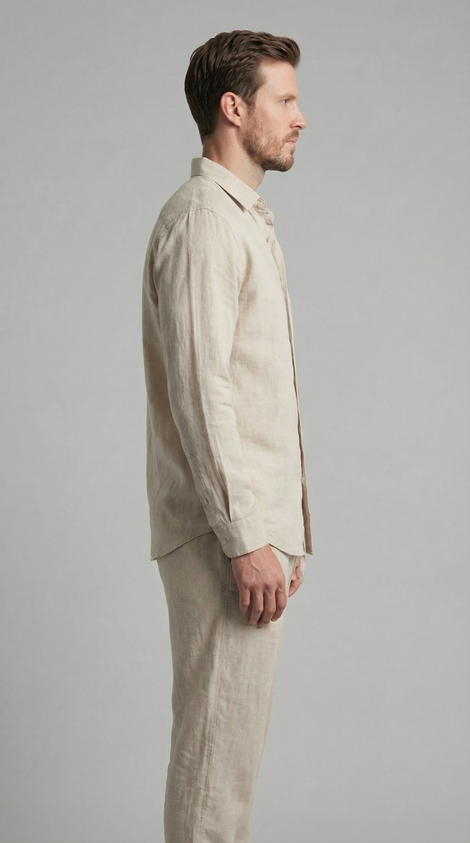 Men's Relaxed Linen Shirt Trouser Set