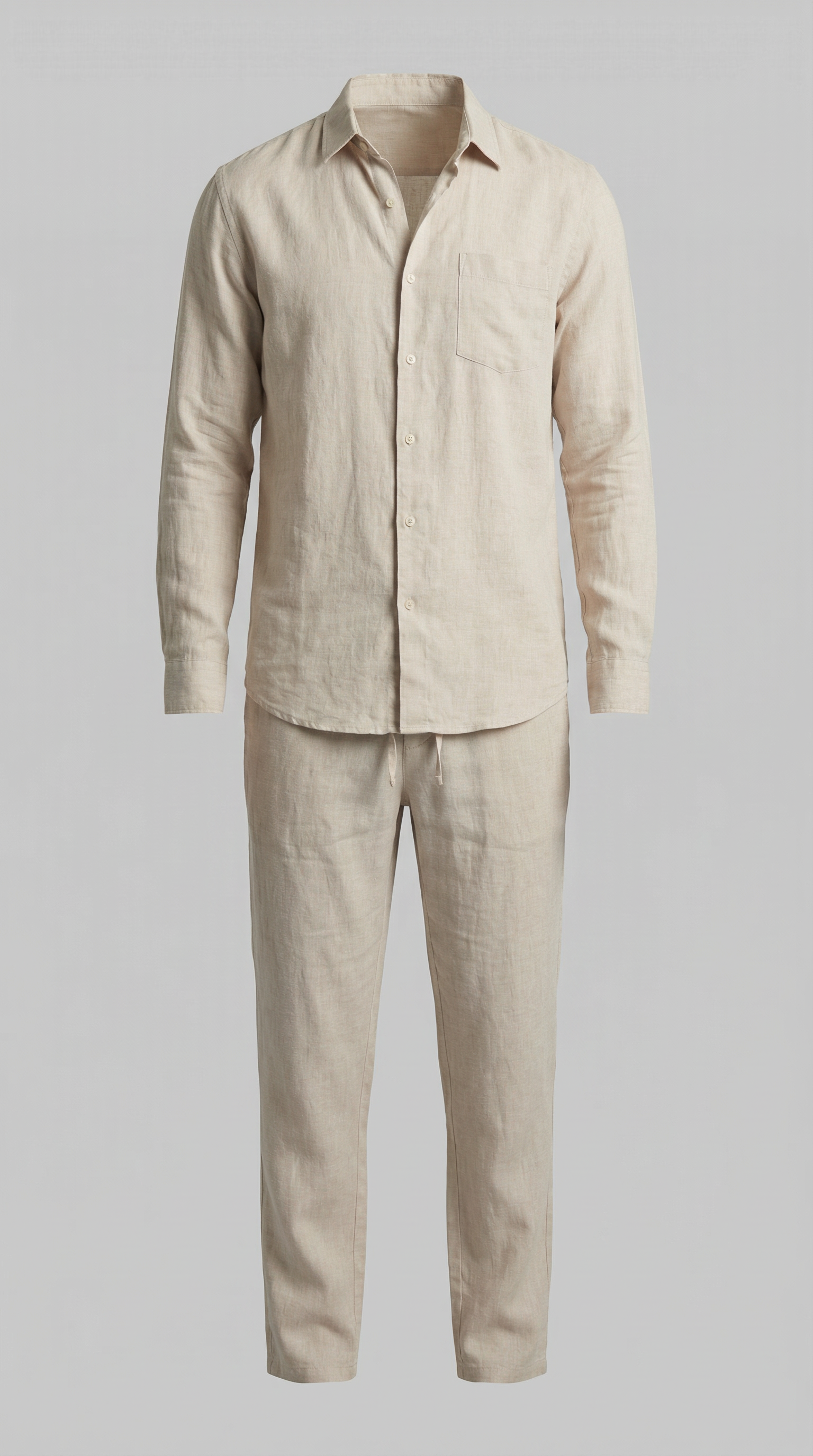 Men's Relaxed Linen Shirt Trouser Set