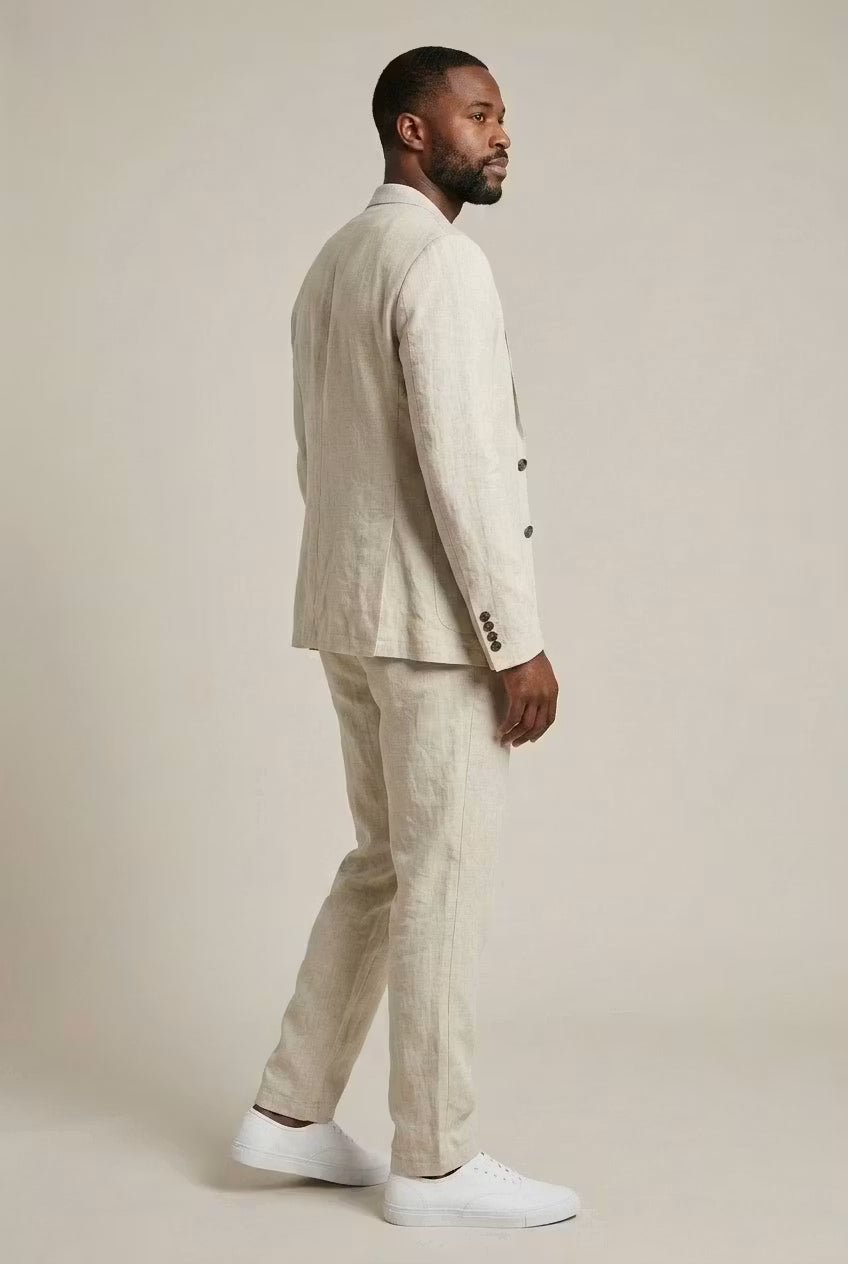 Men's Breathable Linen Suit Set