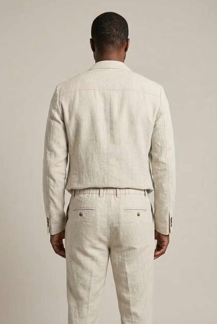 Men's Breathable Linen Suit Set