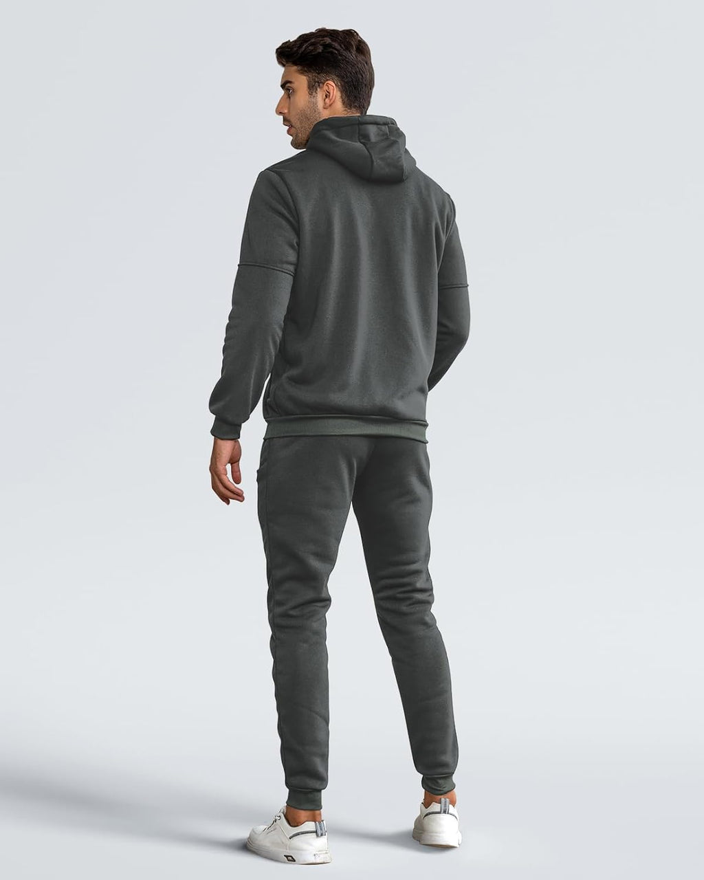 Men's Full-Zip Hooded Jacket and Jogger Tracksuit Set