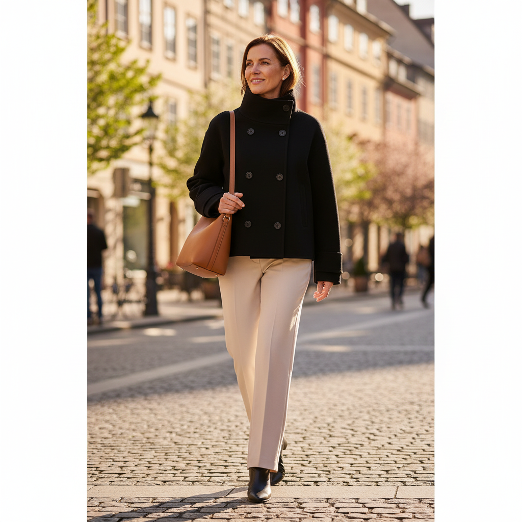 Women's Double-Breasted Short Coat