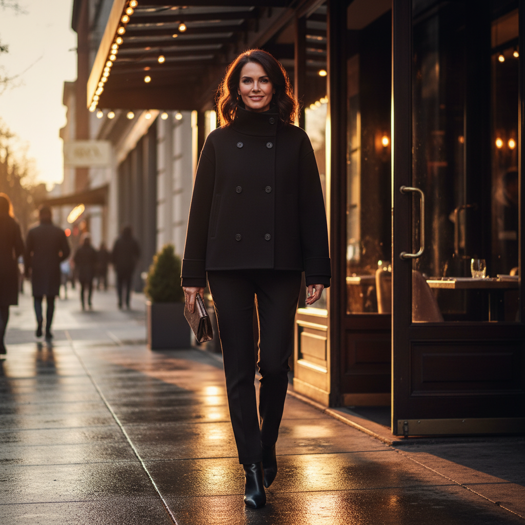 Women's Double-Breasted Short Coat