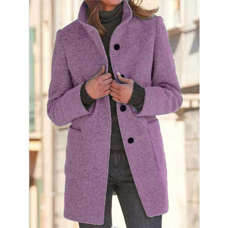 Women's Tailored Stand Collar Winter Coat
