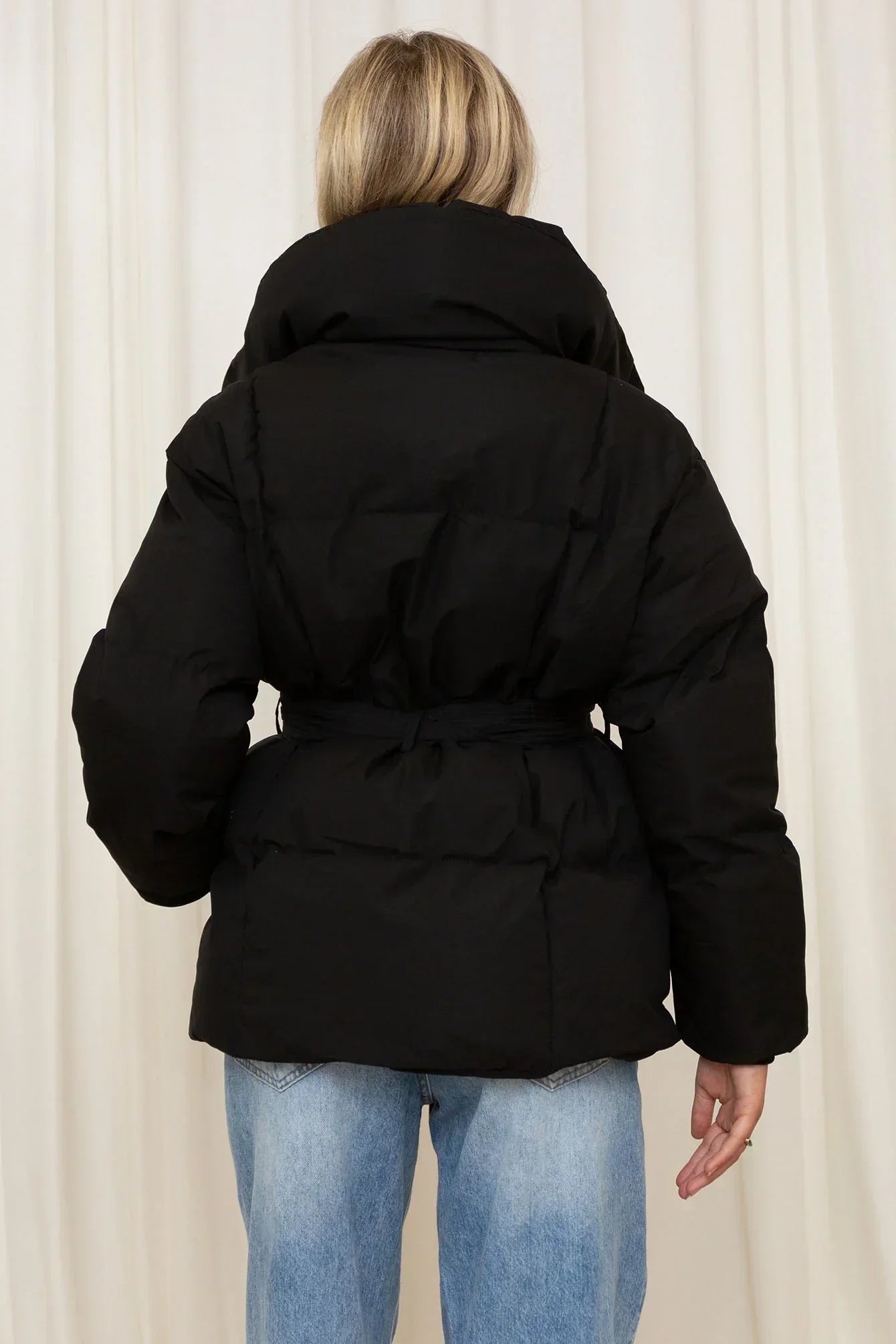 Women's Belted Puffer Jacket