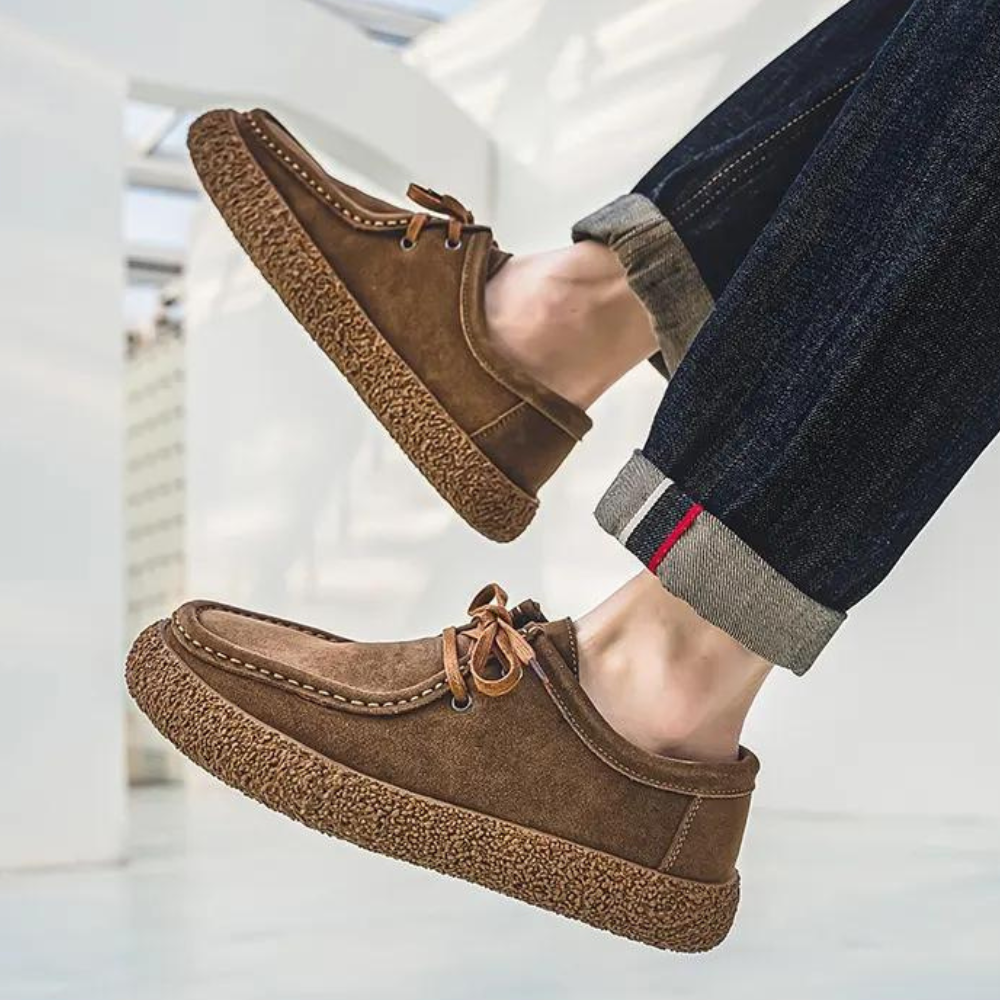Men's Fleece-Lined Moccasin Shoes