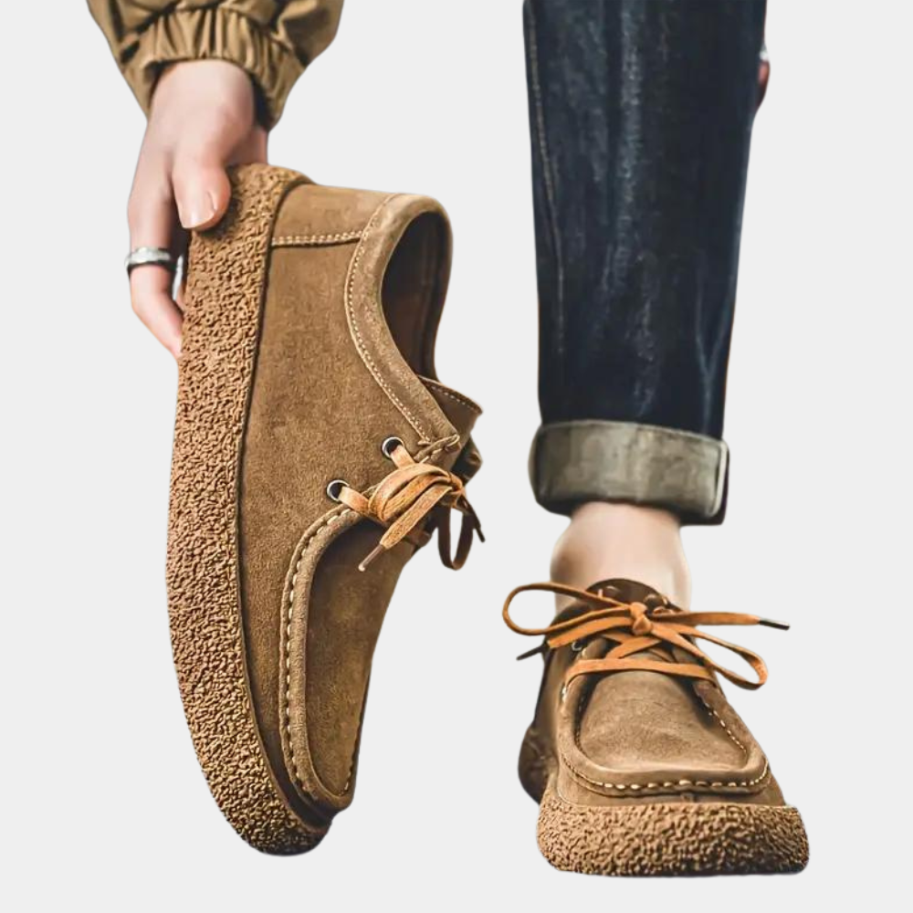 Men's Fleece-Lined Moccasin Shoes