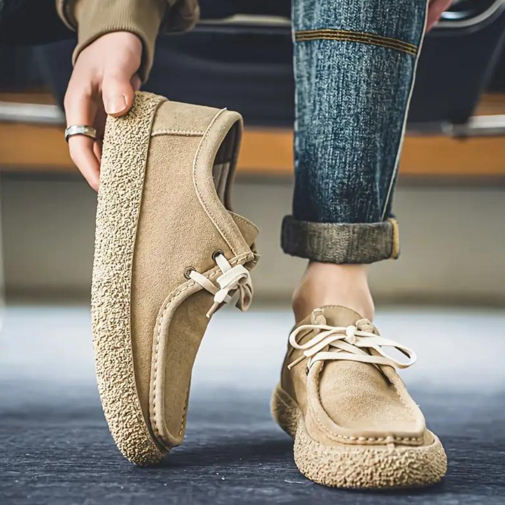 Men's Fleece-Lined Moccasin Shoes