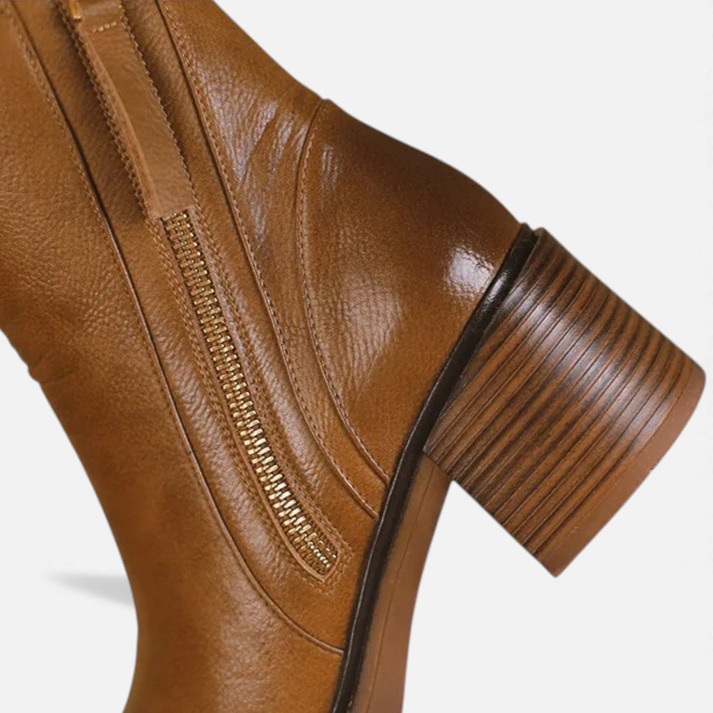 Women's Classic British Style Leather Ankle Boots