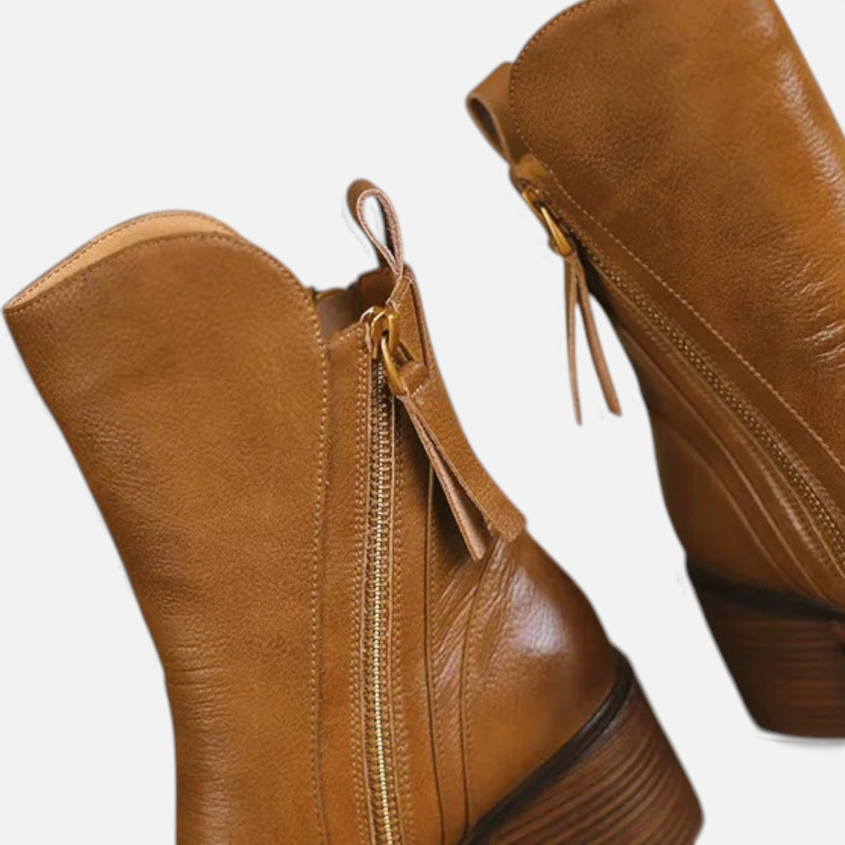 Women's Classic British Style Leather Ankle Boots
