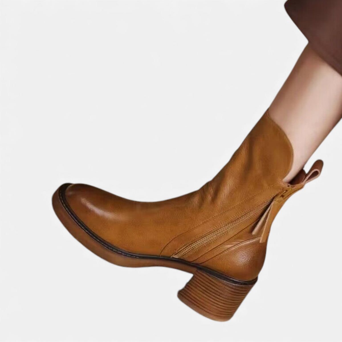 Women's Classic British Style Leather Ankle Boots