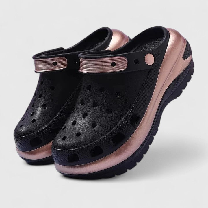 Women's Orthopedic Platform Sandals - Black