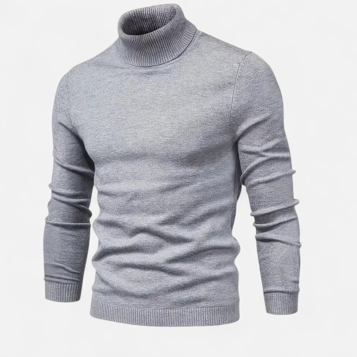Men's Ribbed High-Neck Sweater