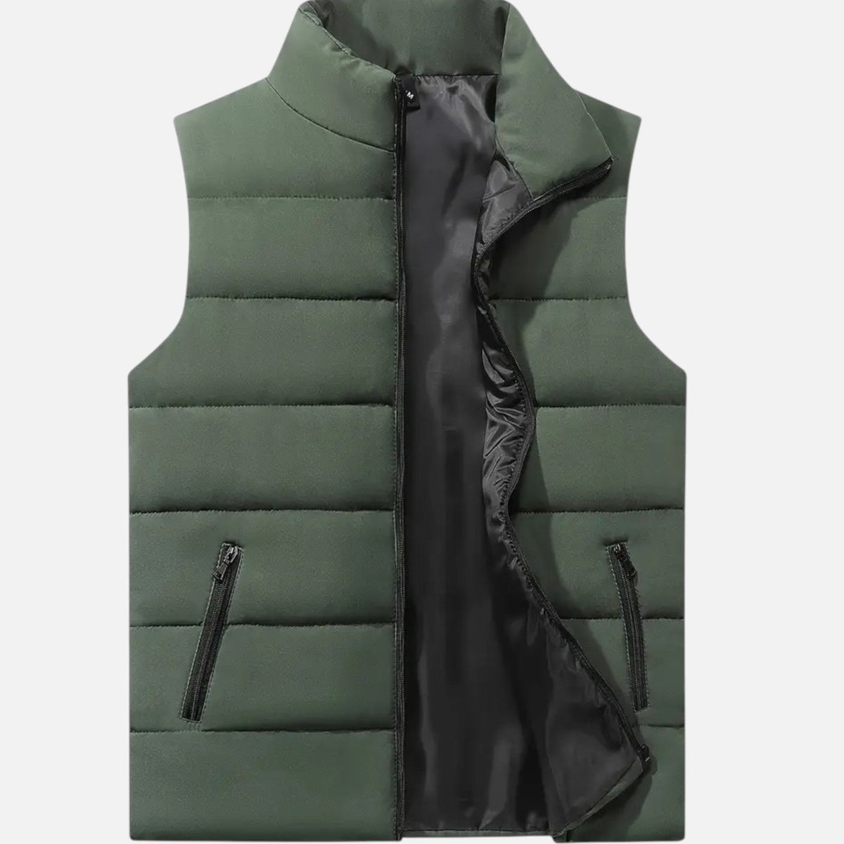 Men's Quilted Zip-Up Padded Winter Vest
