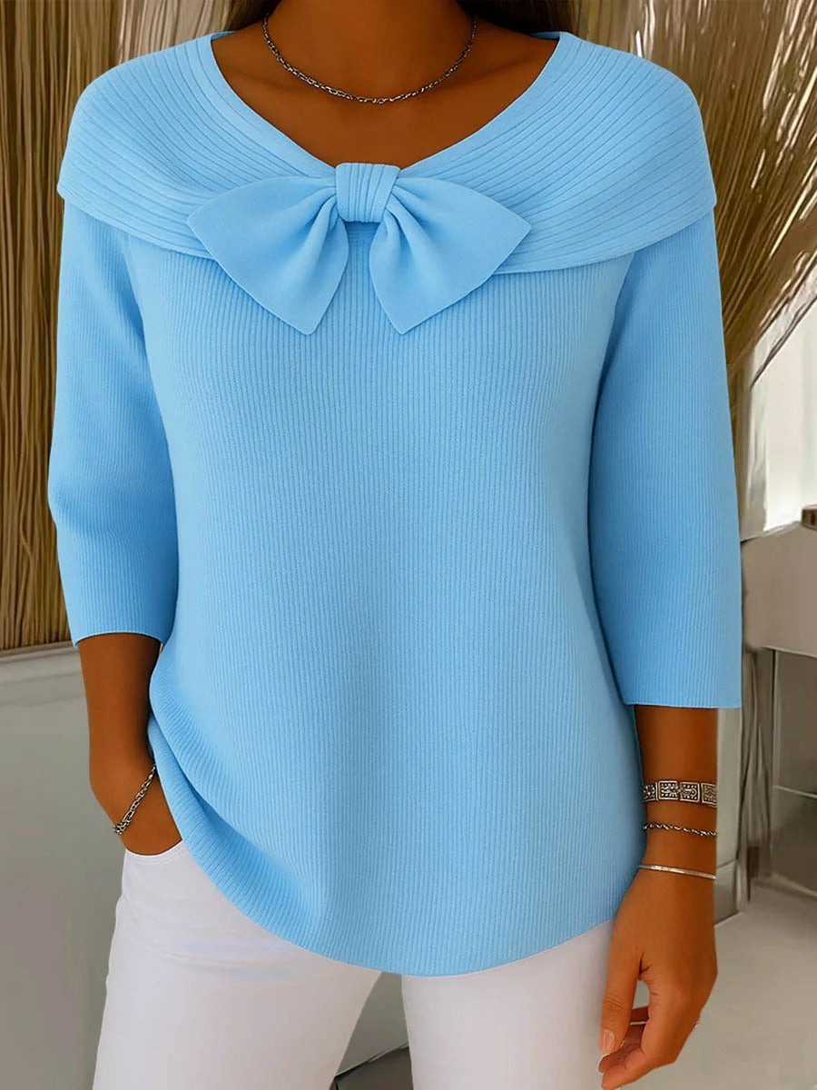 Women's Bow Detail Fitted Sweater