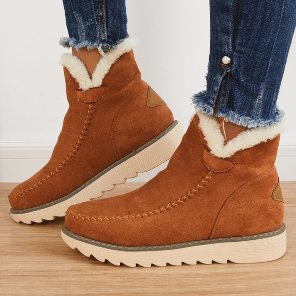 Women's Faux Fur Lined Platform Ankle Boots